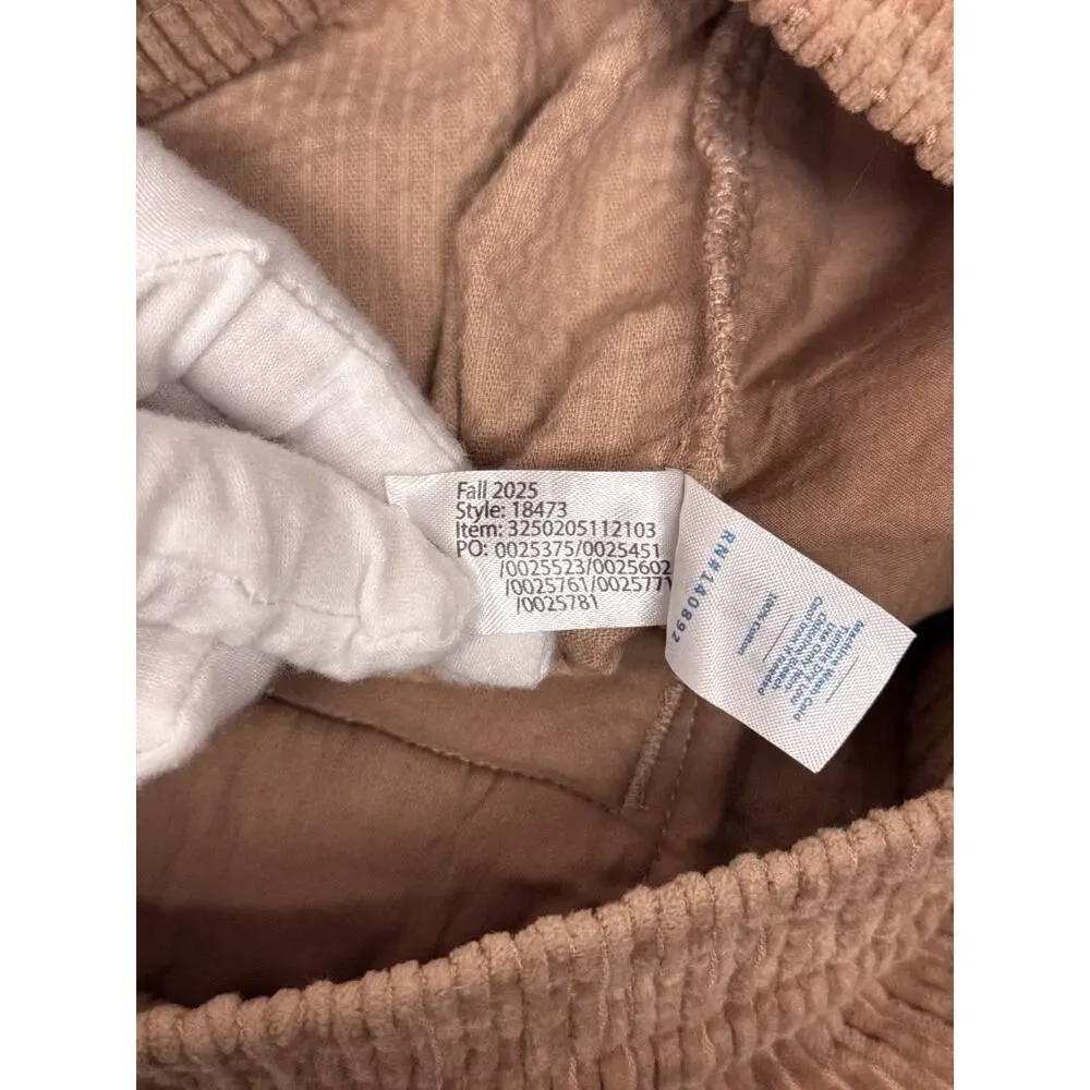 Marine Layer Allison Corduroy Wide Leg Pants Large Womens Tan - Picture 8 of 8